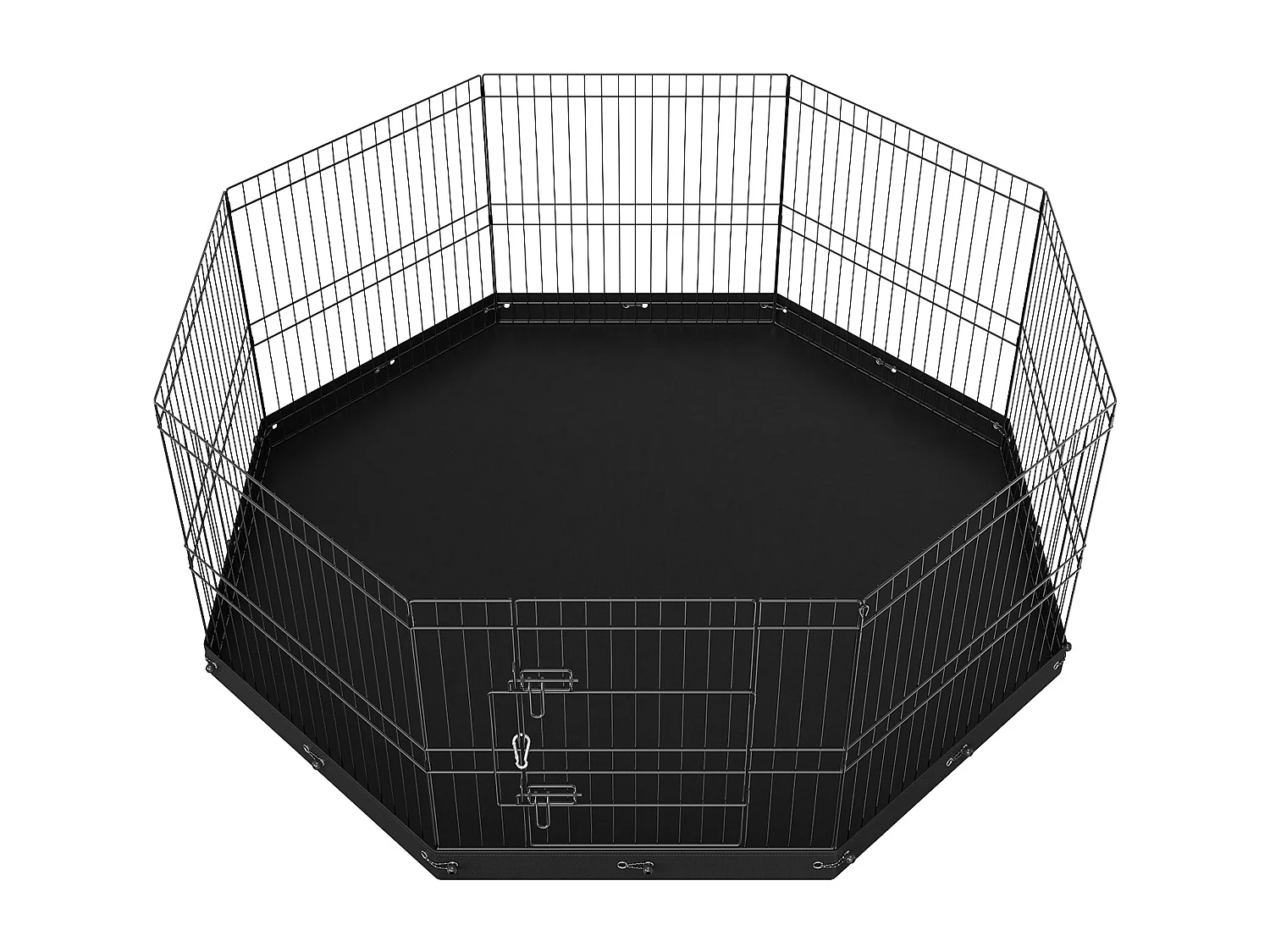 Parc pour Chien SucceBuy Parc pour Chien Pliable en Métal à 8 Panneaux avec Coussin Inférieur, Parc d'Exercice de 60.96 cm de Hauteur