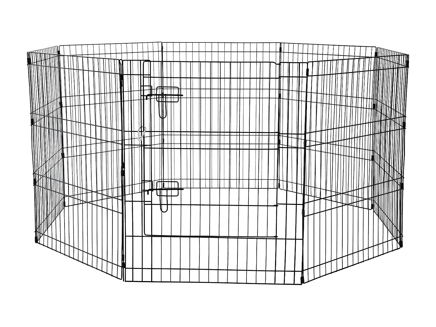 Hundepark SucceBuy Hundelaufstall mit 8 Elementen, Faltbar, Metall, mit Abdeckung, 76.20 cm Hoch