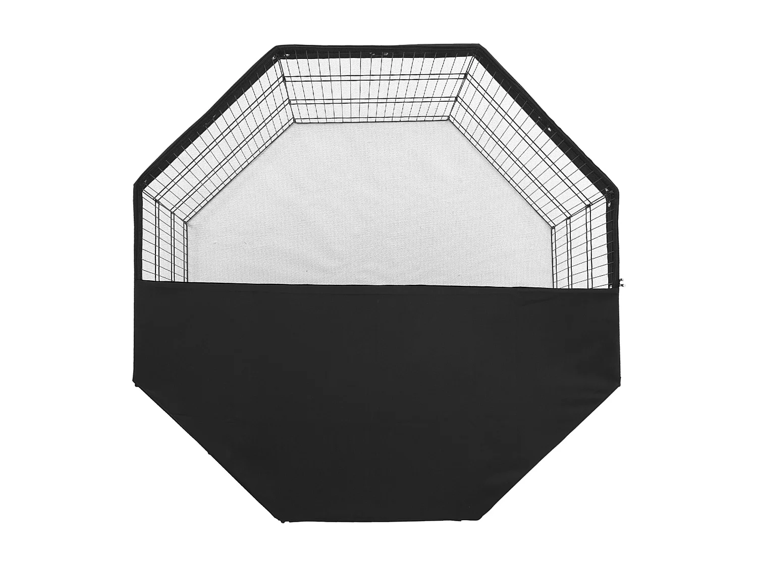 Hundepark SucceBuy Hundelaufstall mit 8 Elementen, Faltbar, Metall, mit Abdeckung, 76.20 cm Hoch