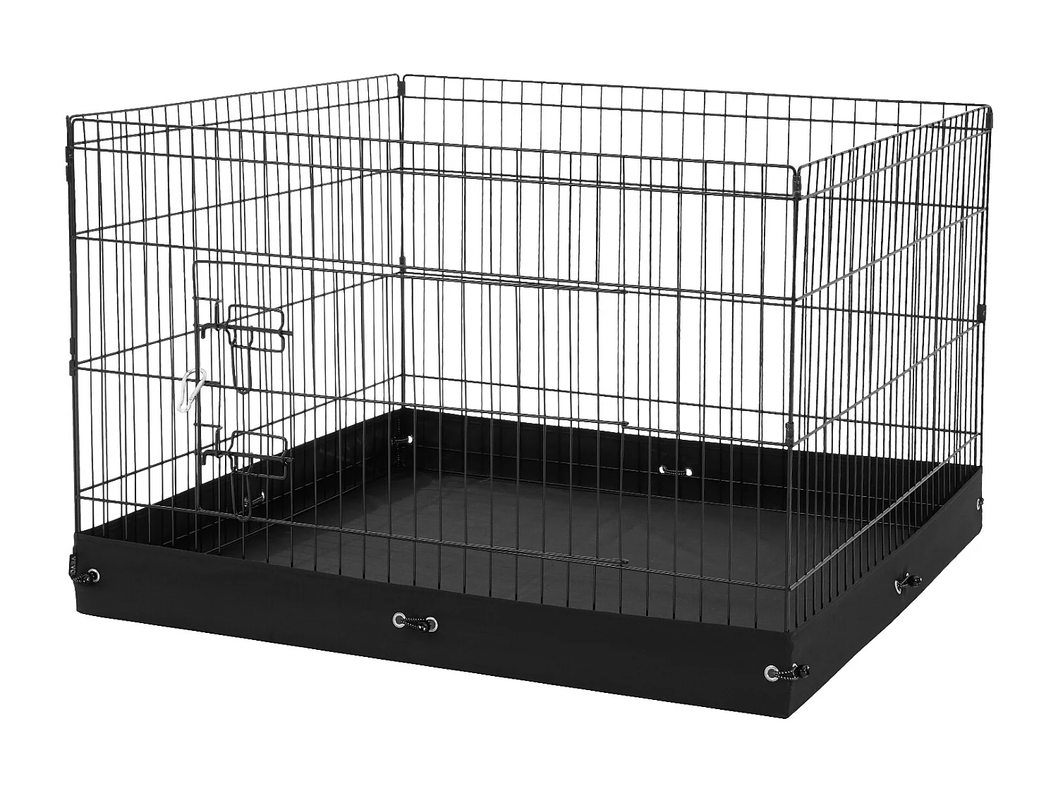 Parc pour Chien SucceBuy Parc pour Chien, Parc d'Exercice Pliable en Métal à 4 Panneaux avec Coussin Inférieur, 91.44 cm