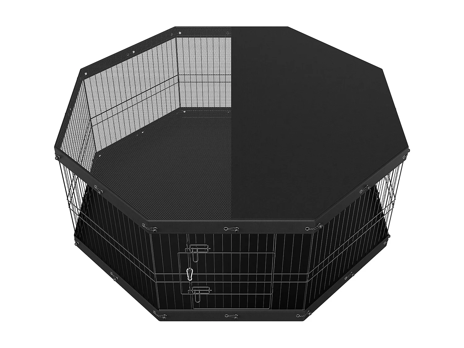 Parc pour Chien SucceBuy Parc pour Chien Pliable en Métal à 8 Panneaux avec Housse et Coussin, Parc d'Exercice