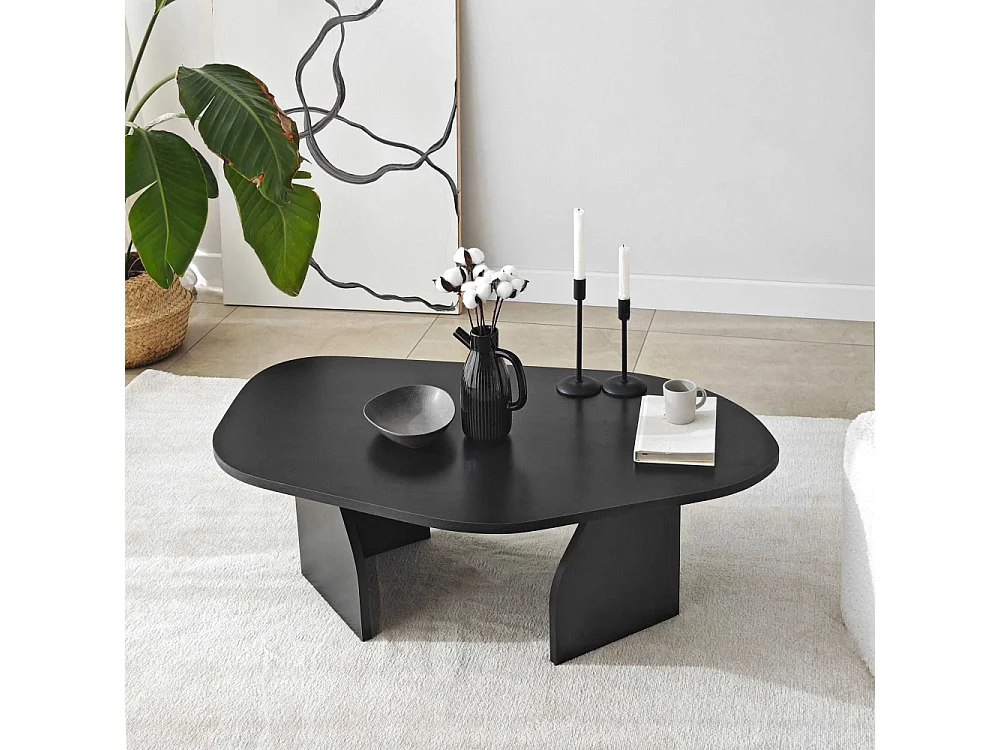 Table basse moderne Jiro L105cm Noir