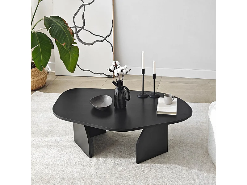 Table basse moderne Jiro L105cm Noir