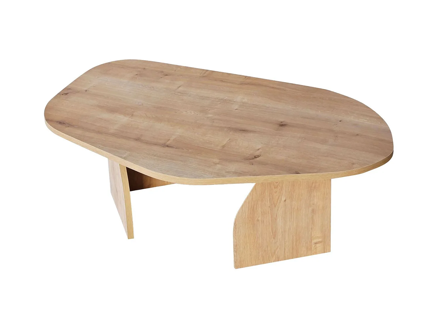 Table basse moderne Jiro L105cm Noir Chêne clair