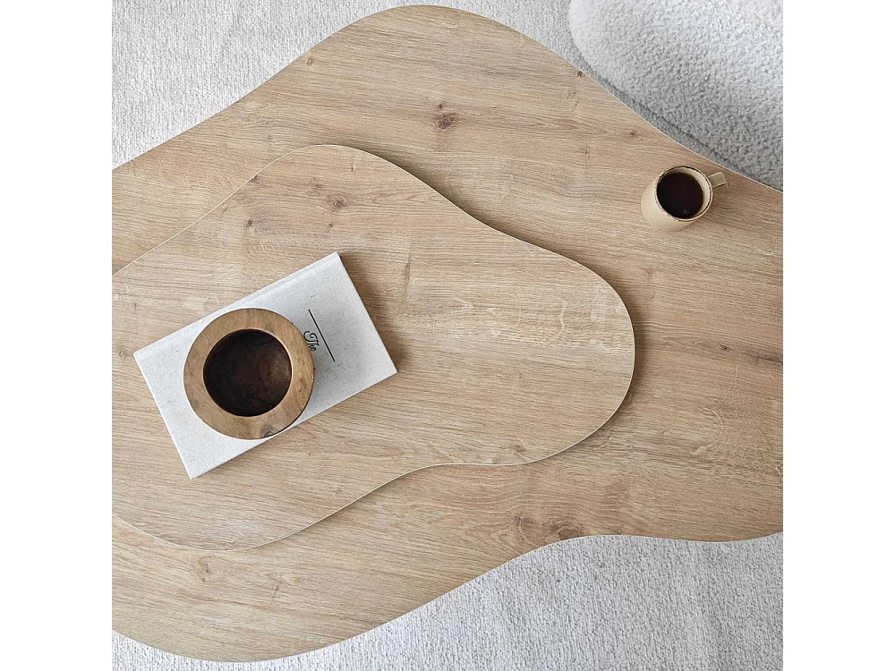 Table basse design Presta L105cm Chêne clair