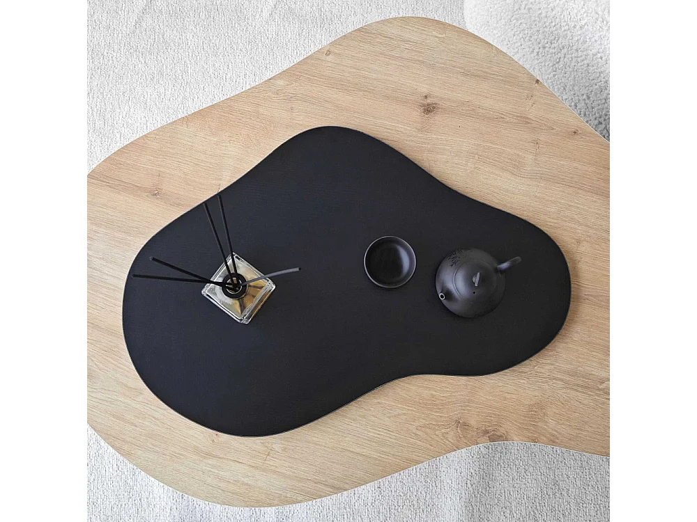 Table basse design Presta L105cm Chêne clair et Noir