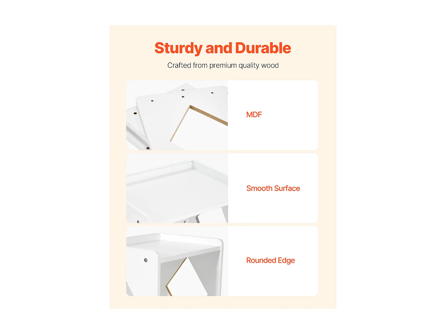 Montessori Bijzettafeltje en Stoeltje SucceBuy, Tafel en Stoel voor Kinderen, Wit
