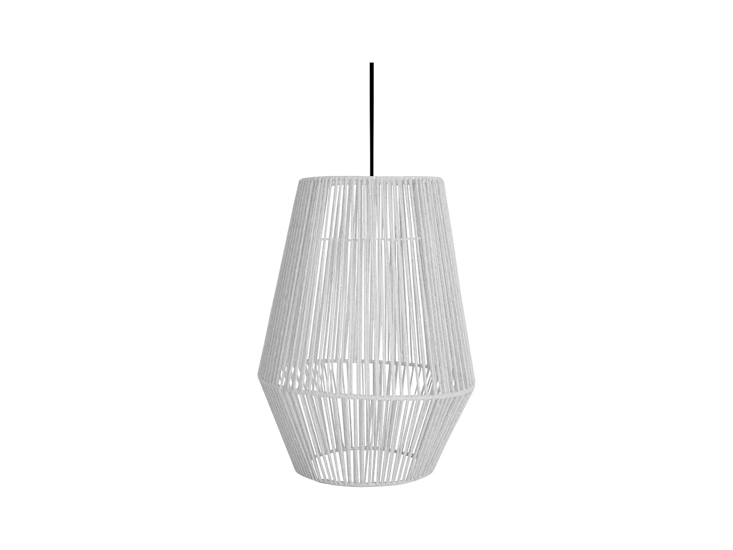 Suspension TOSEL ,métal,fibre ,Blanc ,H85xD32xP32cm