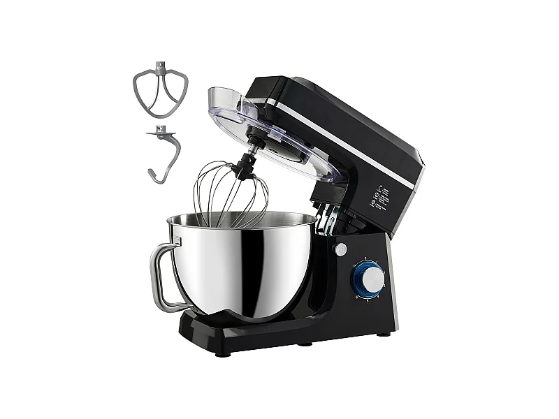 Mixeur SucceBuy Ständer-Mixer 7.84L Teigmischer Elektrisch 1400 W 6 + P Geschwindigkeiten Nahrungsmittel-Mixer
