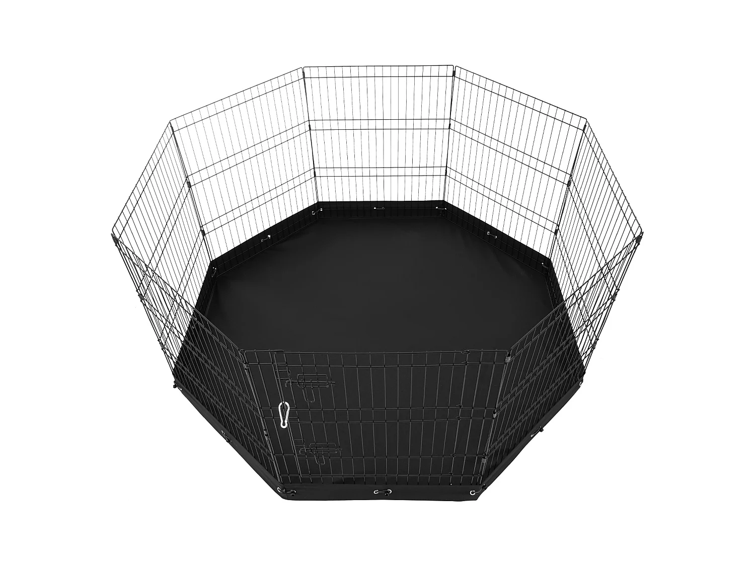 Hundepark SucceBuy Hundelaufstall mit 8 Elementen, Faltbar, Metall, mit Bodenpolster, 76.20 cm Hoch