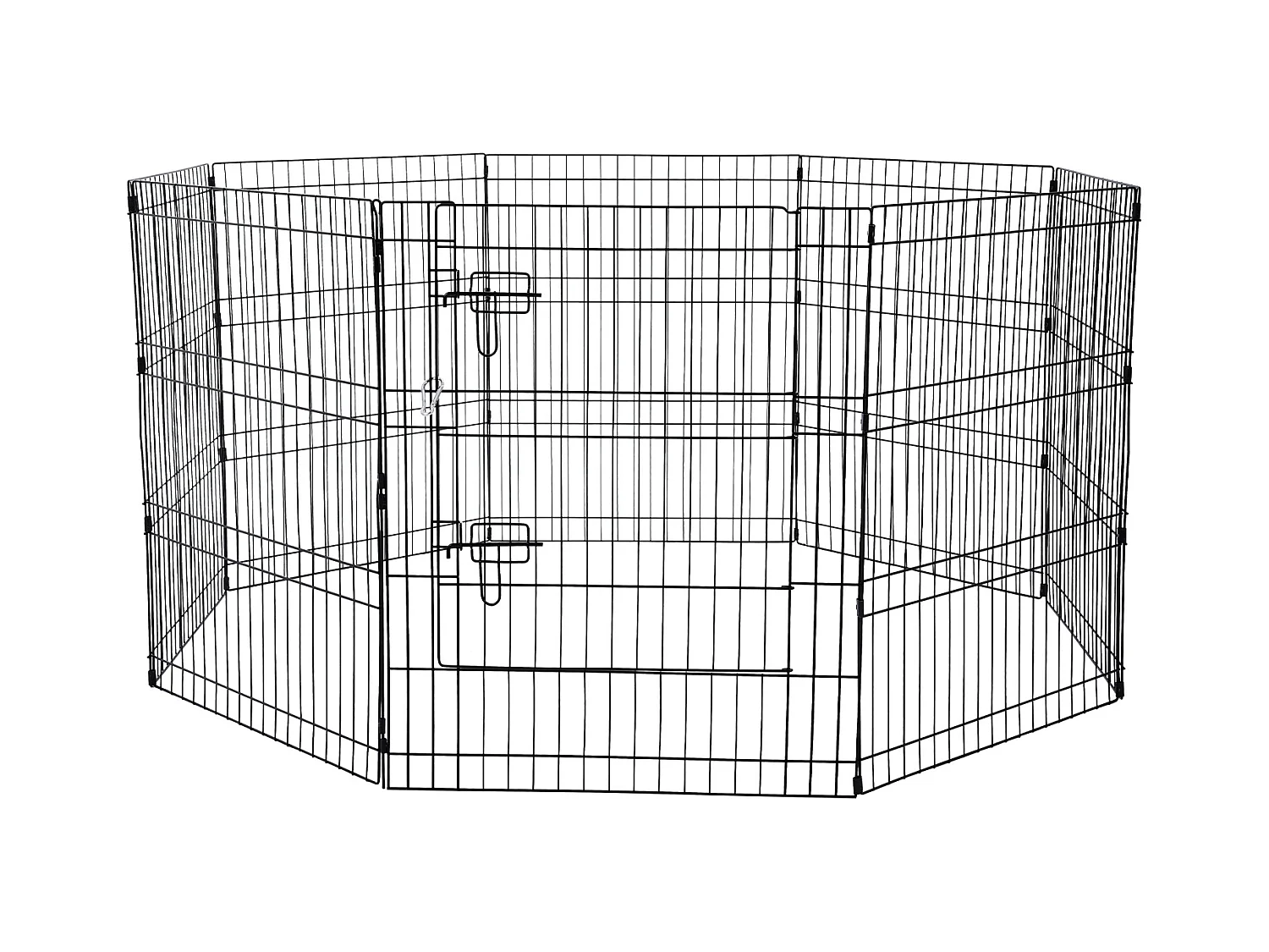 Hundepark SucceBuy Hundelaufstall mit 8 Elementen, Faltbar, Metall, mit Bodenpolster, 76.20 cm Hoch