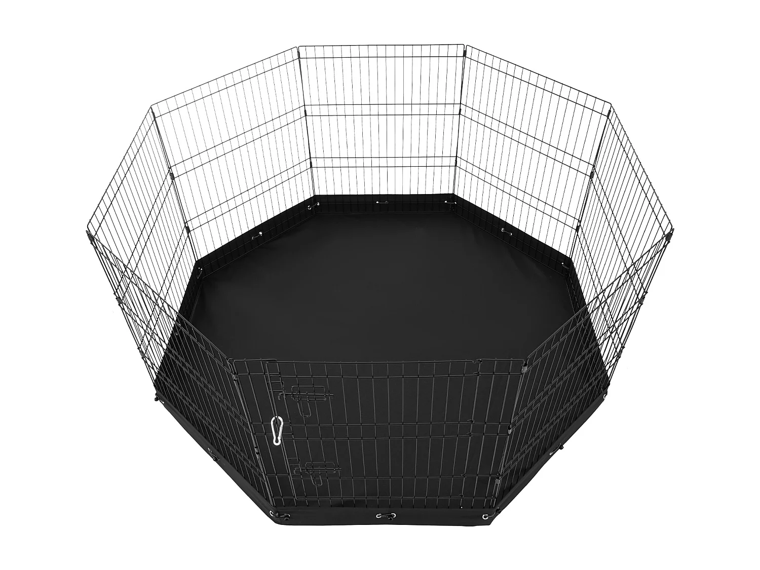 Parc pour Chien SucceBuy Parc pour Chien 8 Panneaux en Métal Pliable avec Coussinet Inférieur, 76.20 cm de Haut