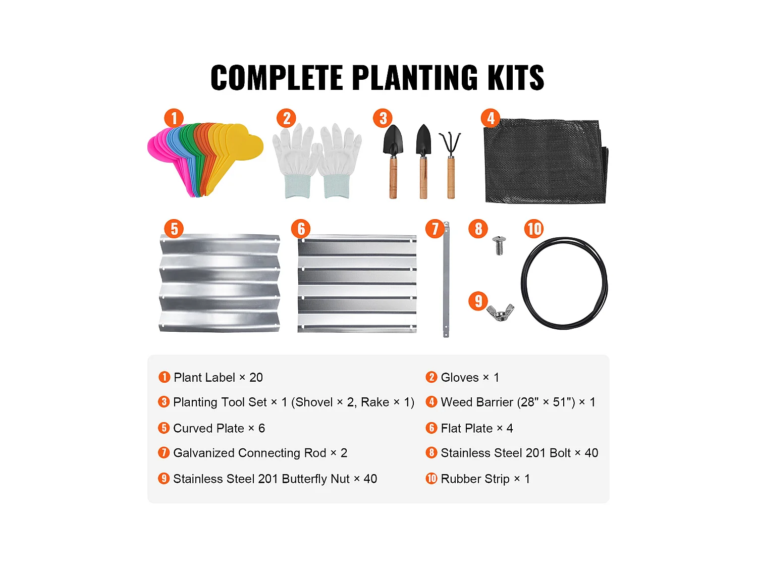 Jardinière Surélevée Galvanisée SucceBuy 182,5 x 92,5 x 28 cm pour Fleurs et Légumes