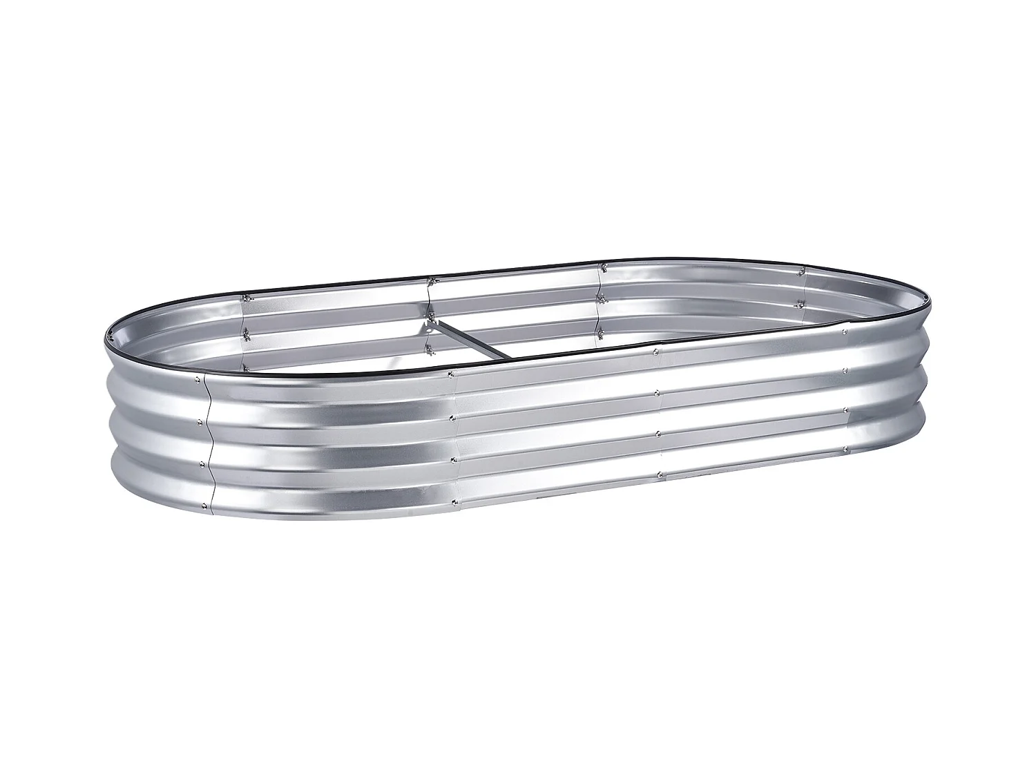 Jardinière Surélevée Galvanisée SucceBuy 182,5 x 92,5 x 28 cm pour Fleurs et Légumes