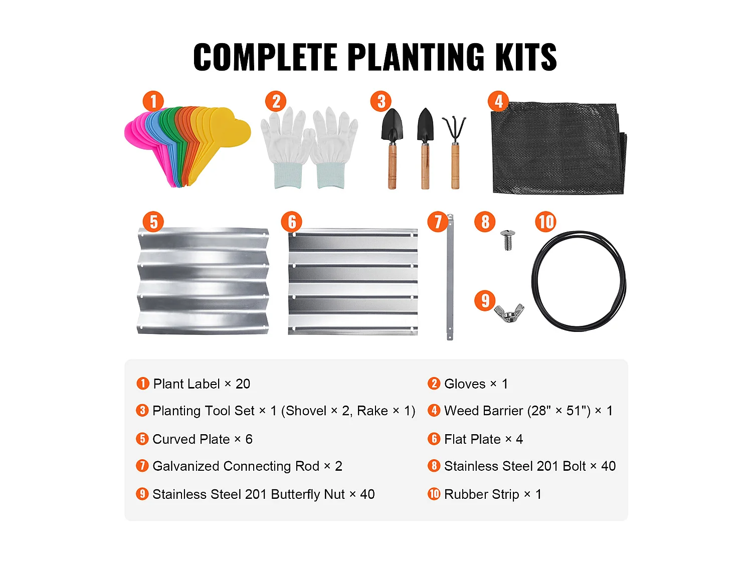 Jardinière Surélevée Galvanisée SucceBuy 182,5 x 92,5 x 28 cm pour Fleurs et Légumes