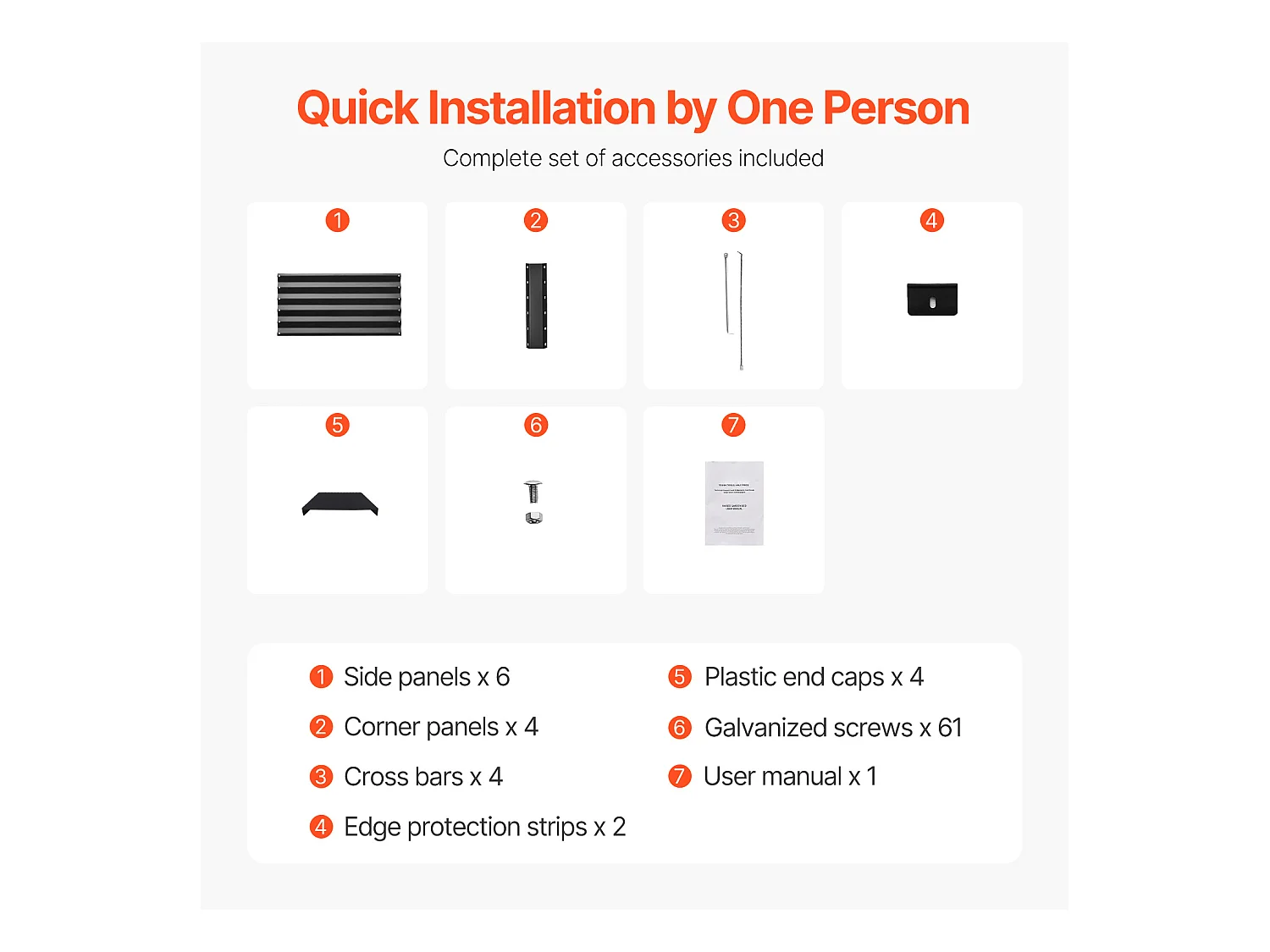 Jardinière Surélevée en Métal SucceBuy 1800 x 900 x 600 mm Galvanisée Gris Foncé