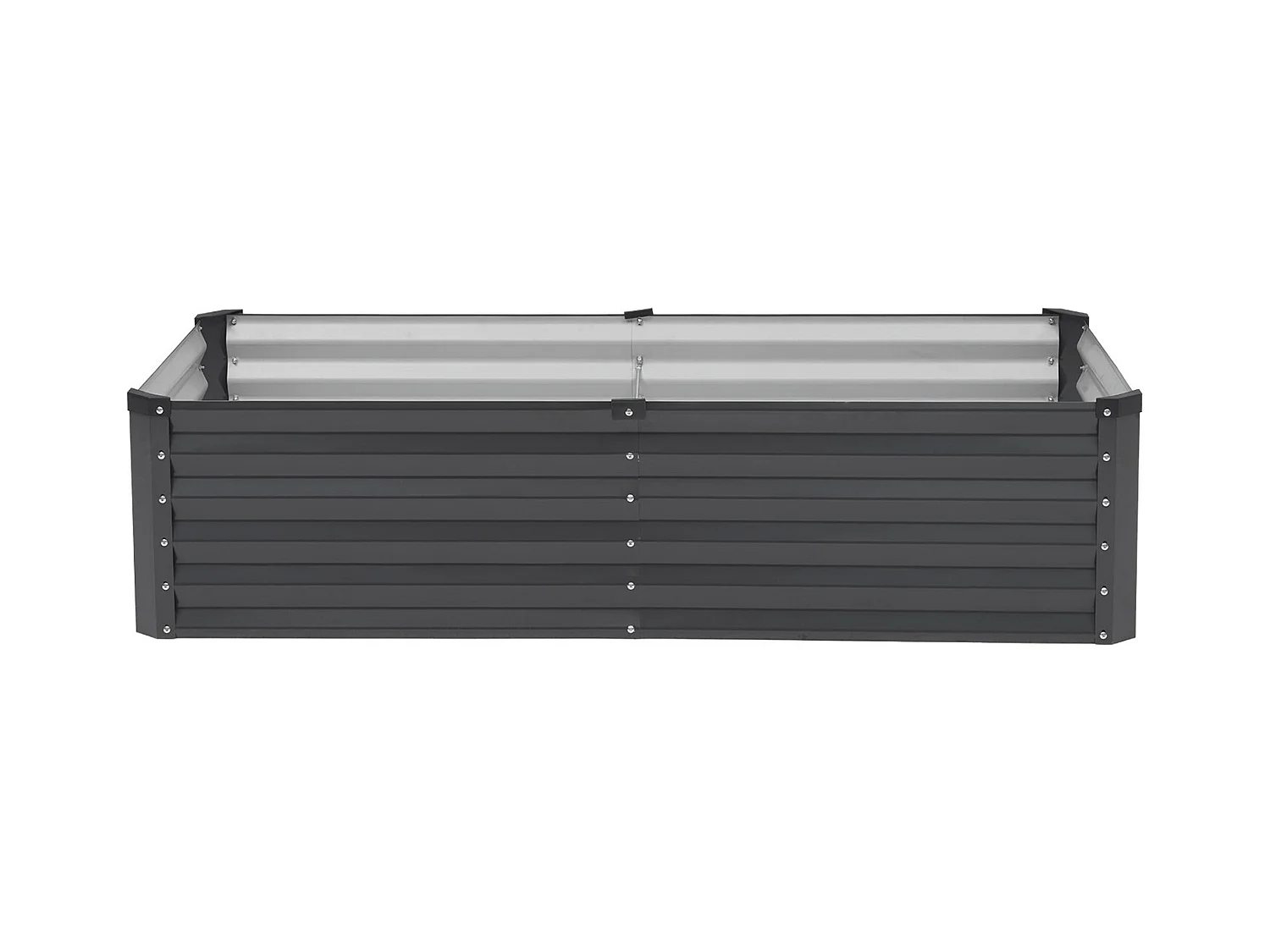 Hochbeet Aus Metall SucceBuy 1800 x 900 x 600 mm Verzinkt Dunkelgrau