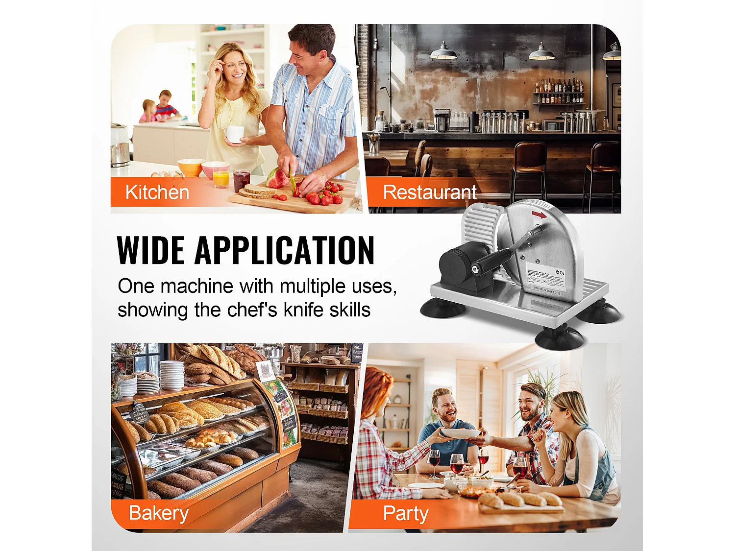 Trancheuse à Fromage, Cuisine, Restaurant, Trancheuse Manuelle SucceBuy 0-15.2 CM, 0 V, Alliage d'Aluminium, Acier Inoxydable, Argent