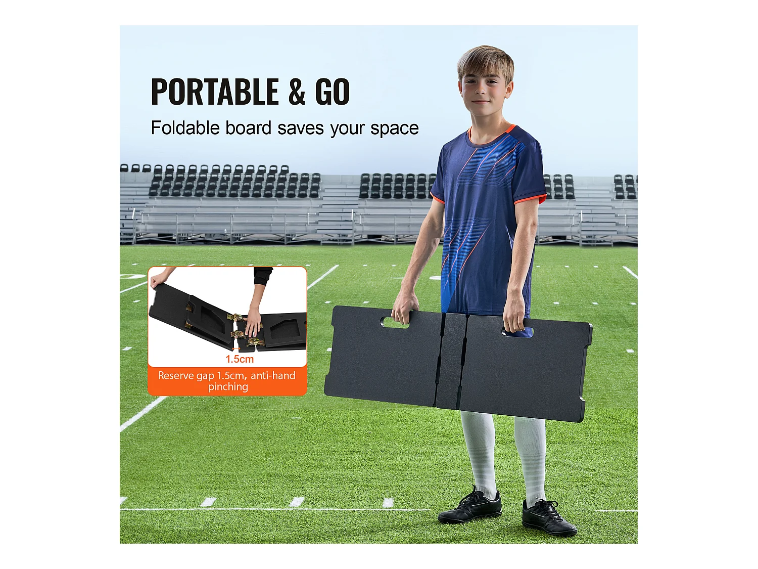 Panneau de Rebond SucceBuy de Soccer 114 CMX33 CM, Mur Portable avec 2 Angles Réglables