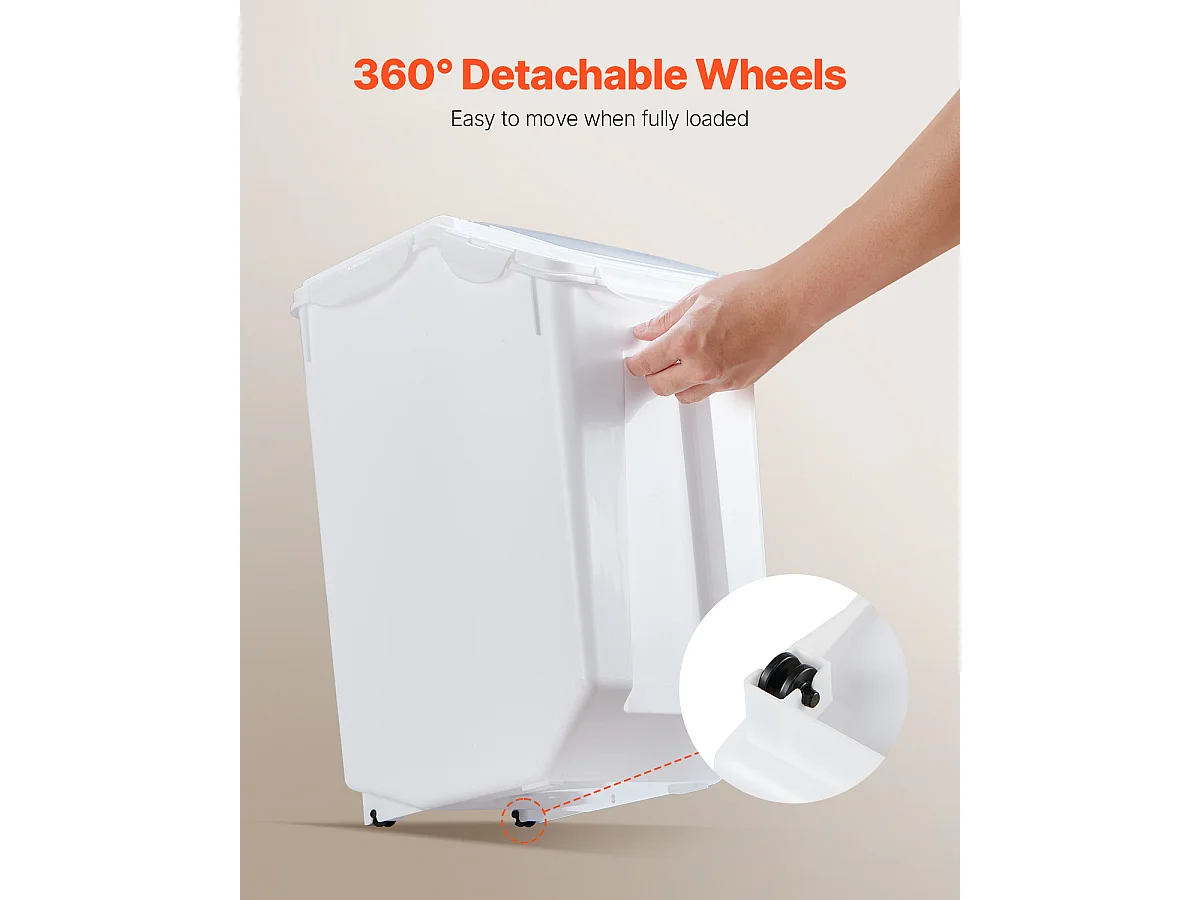 Behälter SucceBuy Lebensmittel-Lagersystem 15Lx2 + 20Lx2 Hermetisch mit Rädern für Mehl