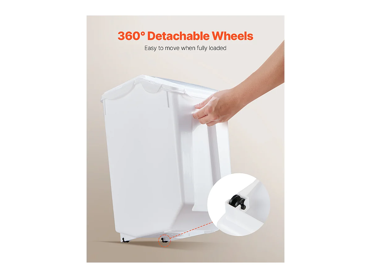 Conteneur SucceBuy Grand Récipient de Stockage d'Ingrédients 20 L x 2, Bac à Farine de Cuisine Hermétique