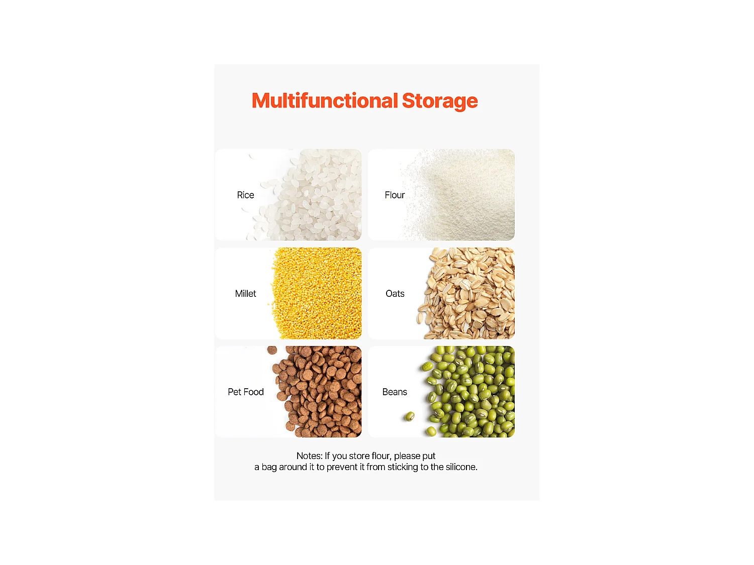 Conteneur SucceBuy Ensemble de Bacs de Stockage d'Ingrédients de 21L, Bacs à Farine sur Roulettes, 3 Pièces