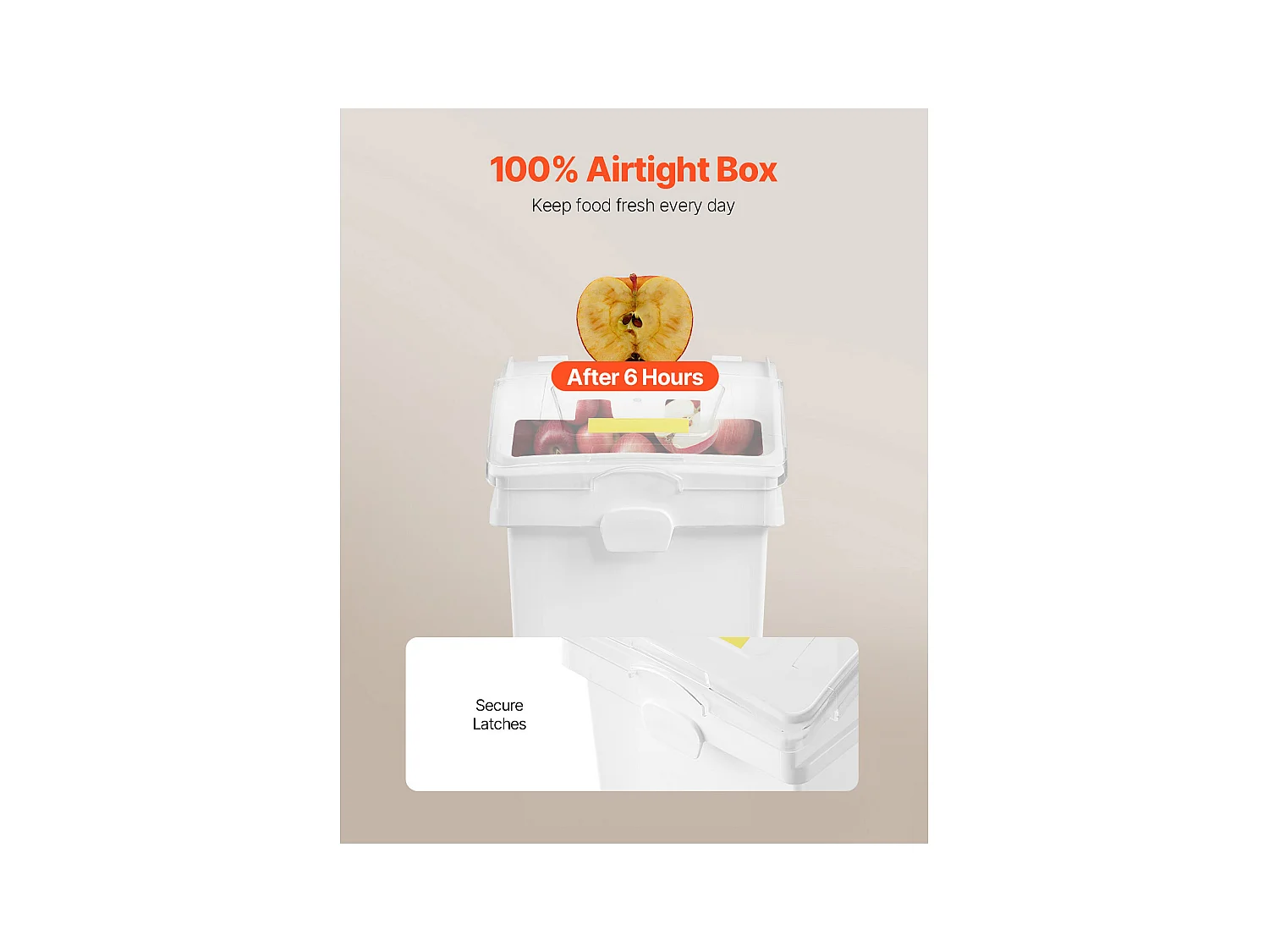 Conteneur SucceBuy Ensemble de Bacs de Stockage d'Ingrédients de 21L, Bacs à Farine sur Roulettes, 3 Pièces