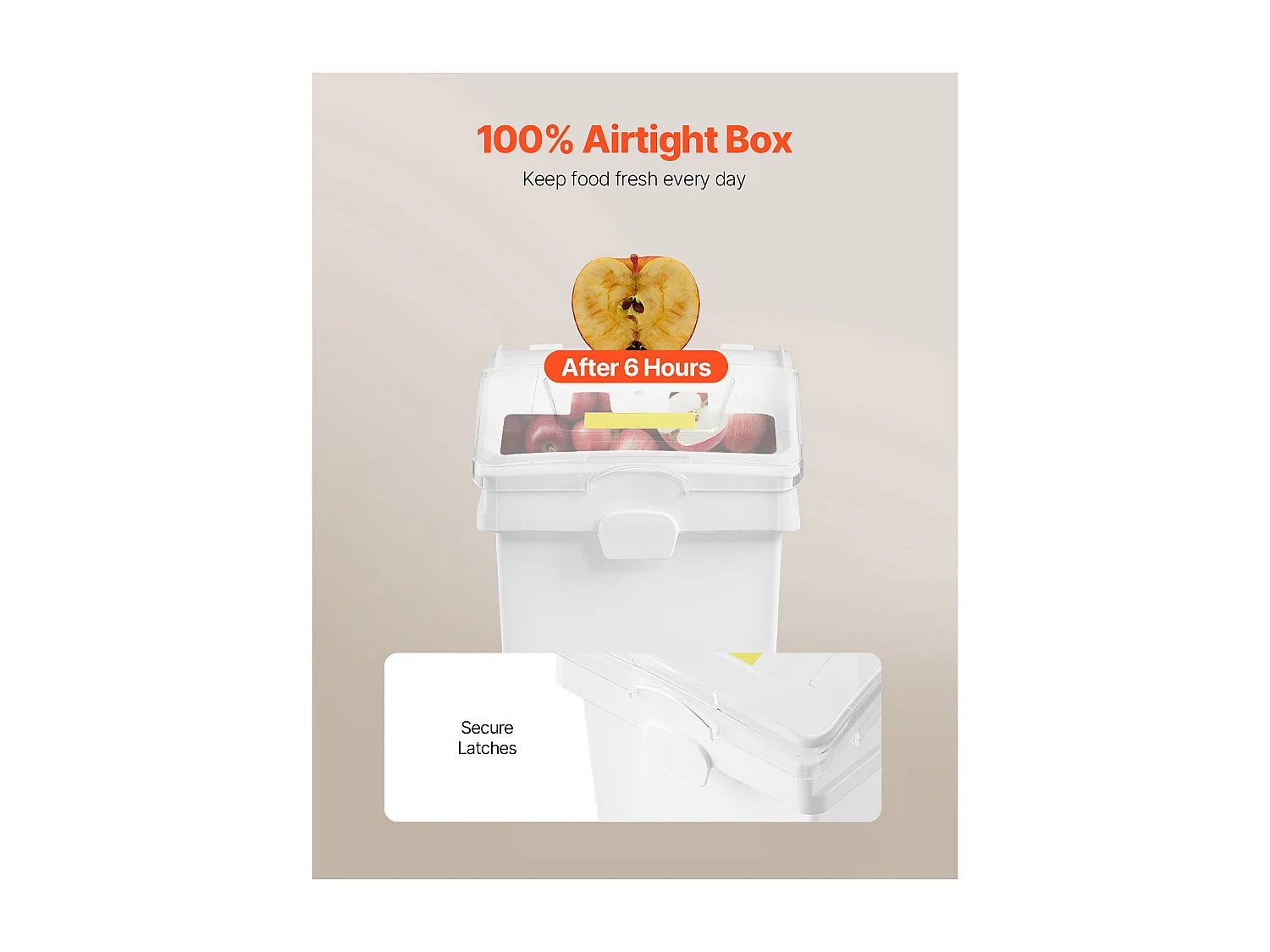 Conteneur SucceBuy Ensemble de Bacs de Stockage d'Ingrédients de 21L, Bacs à Farine sur Roulettes, 3 Pièces