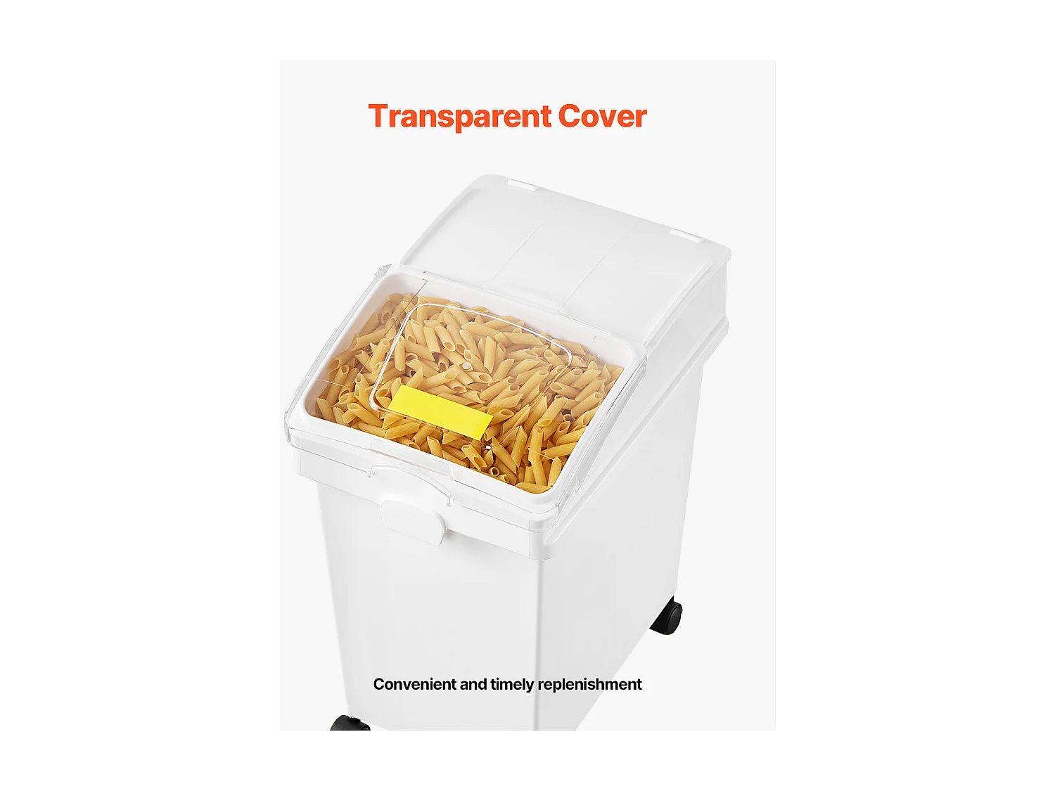 Conteneur SucceBuy Ensemble de Bacs de Stockage d'Ingrédients de 21L, Bacs à Farine sur Roulettes, 3 Pièces