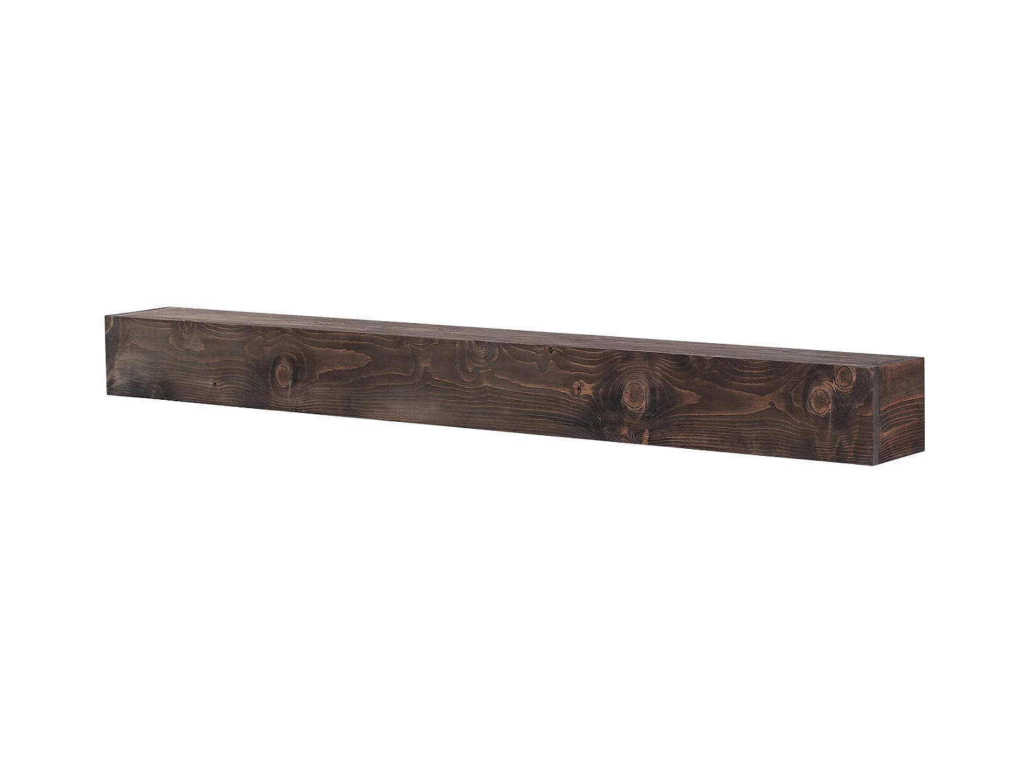 Étagère Flottante Murale en Bois Rustique SucceBuy, 183 cm, Marron Clair, Manteau Cheminée