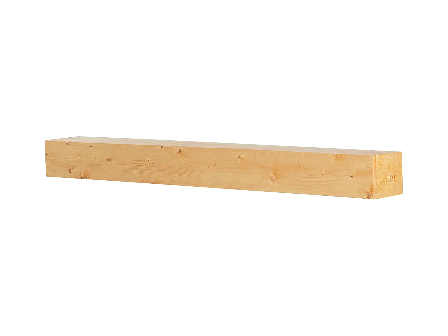 Étagère Flottante Murale en Bois SucceBuy, 152 cm, Rustique Naturel, Manteau Cheminée