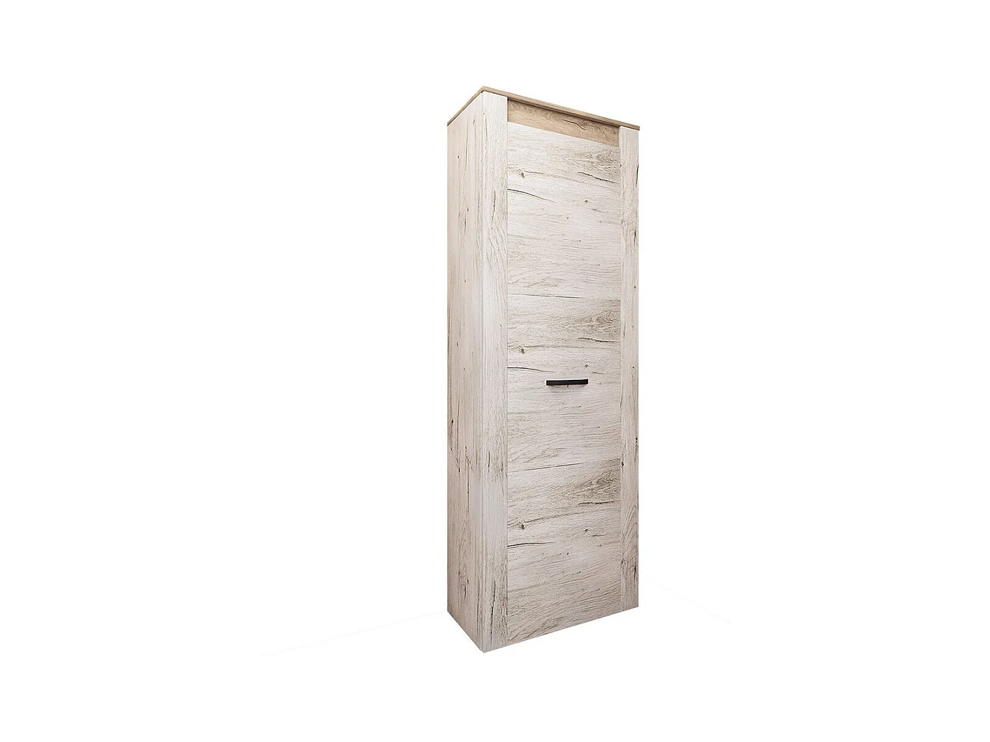 armadio scarpiera a singola anta battente effetto legno 68x196 rovere bianco e rovere ASI3