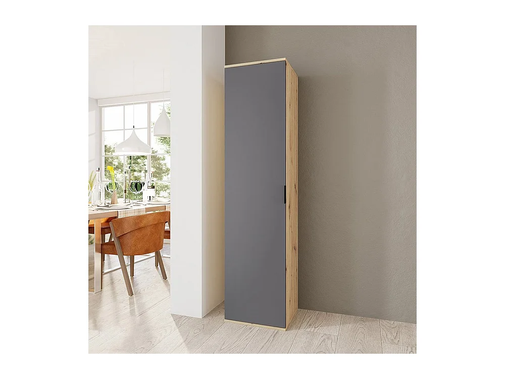 Armadio scarpiera 45x184 cm rovere e grafite 5 ripiani ASI4