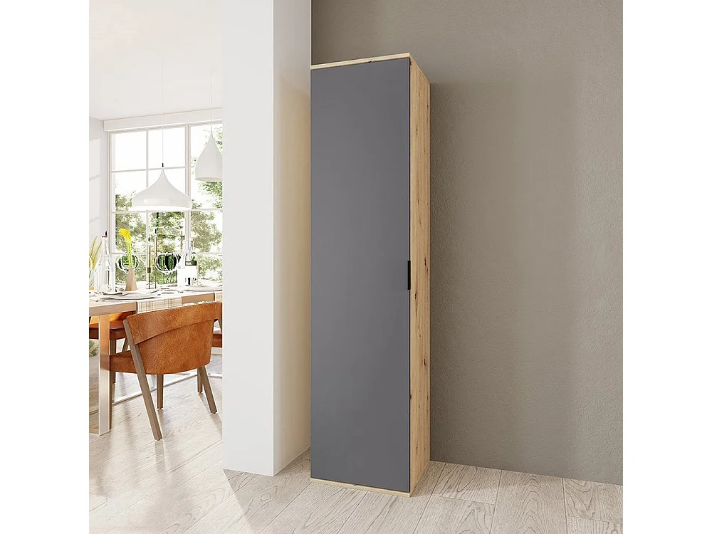 Armadio scarpiera 45x184 cm rovere e grafite 5 ripiani ASI4