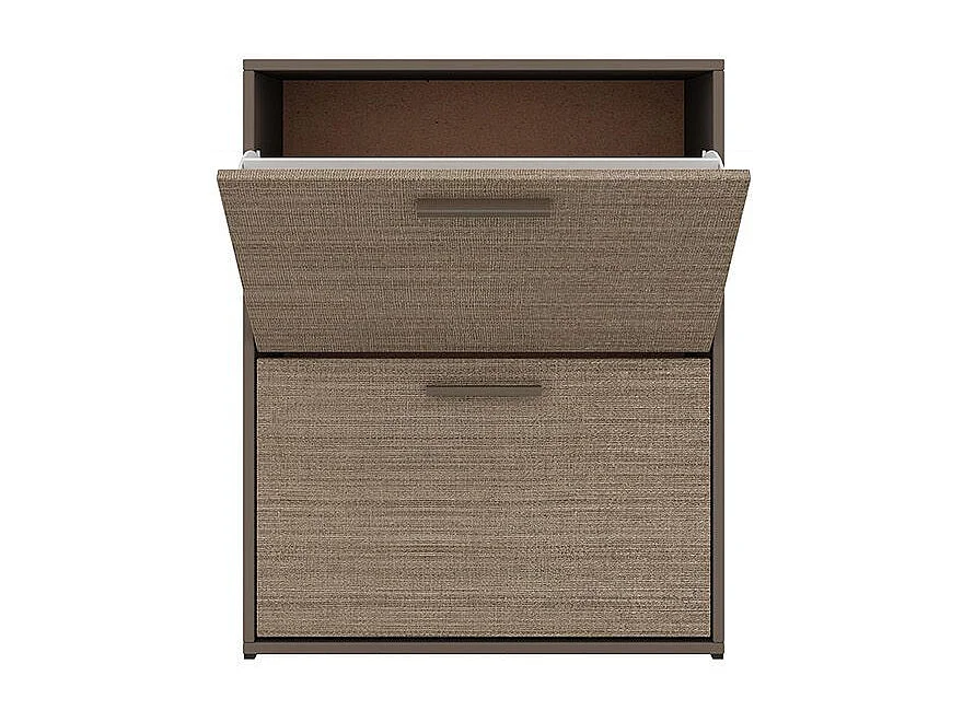 Scarpiera 2 vani a ribalta 67x82 cm marrone moka SI8