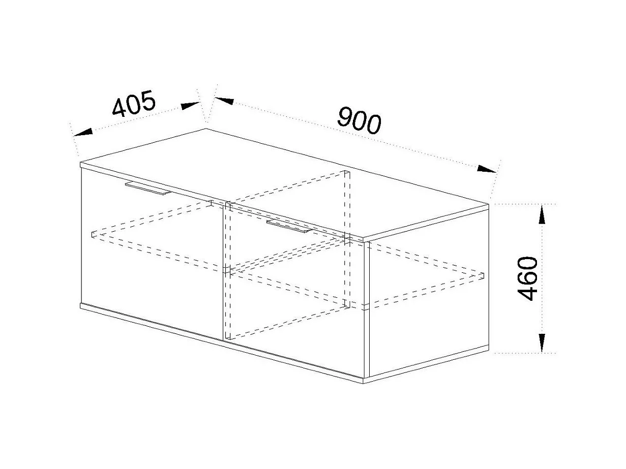 Scarpiera bassa design moderno e naturale con due ante 90x46 rovere e antracite SI7