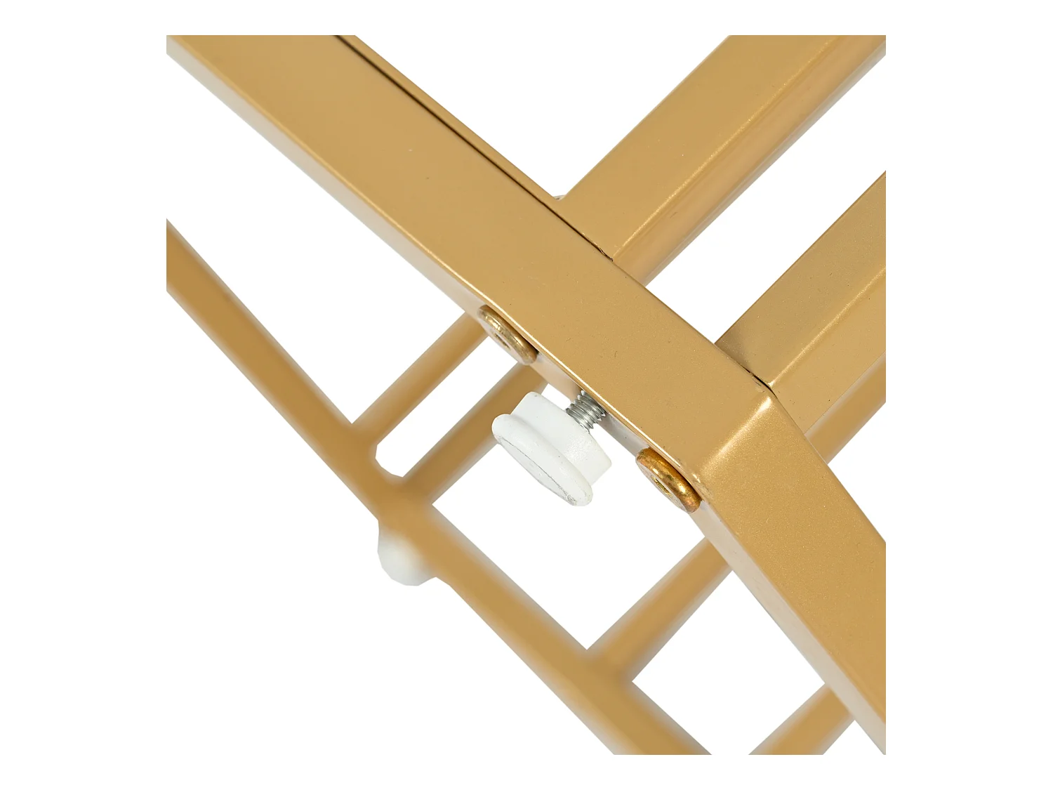 Sechseckiger Esstisch aus Marmor – 115,5 x 100 x 75 cm – goldene Metallstruktur mit Zweigen – MDF + Stahl – Weiß + Gold