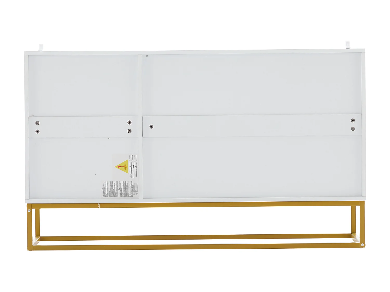 Aparador alto brilho - 130 x 36 x 76 cm - com 3 portas - Aglomerado - branco