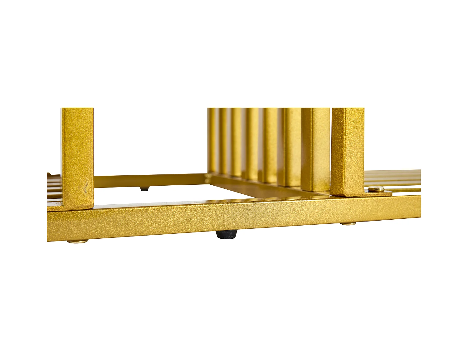 Table basse moderne simple - 100 x 30 x 80 cm - petite table d'appoint - MDF - Blanc + doré