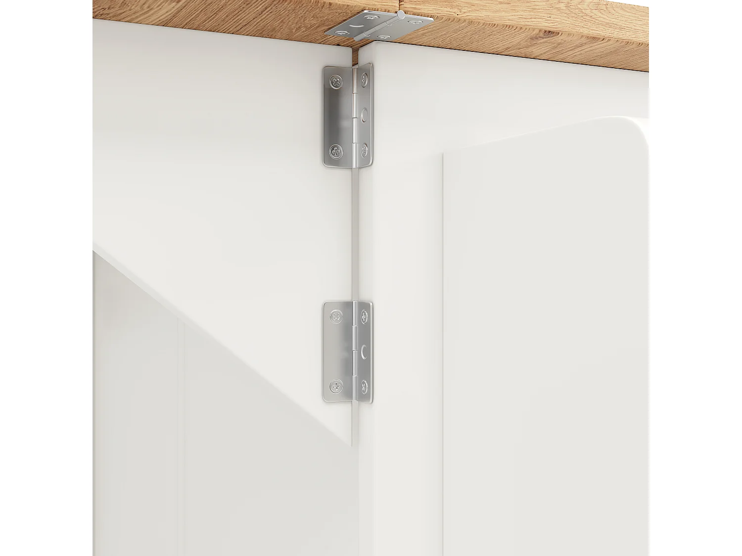 Kücheninsel auf Rollen - 140 x 43 x 92 cm - mit ausziehbarer Arbeitsplatte + 3 Türen + 2 Schubladen - Metall + MDF - weiß