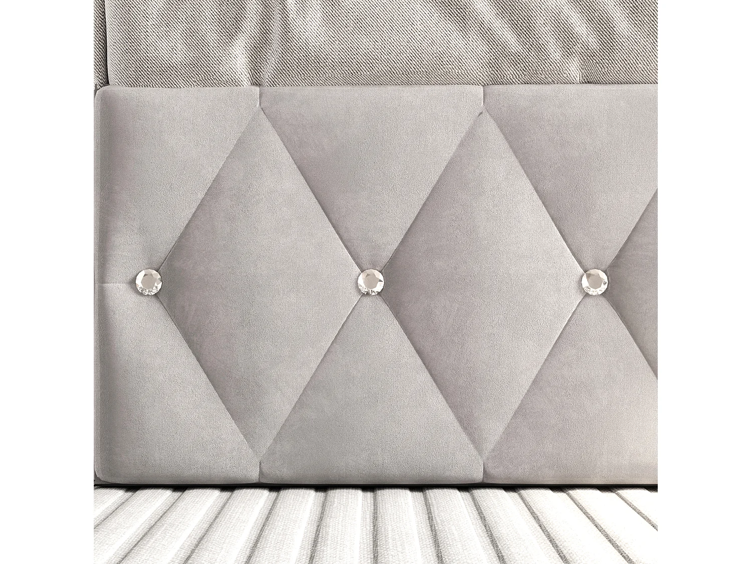 Letto contenitore 140x200 cm con LED e contenitore, letto matrimoniale con testiera regolabile, velluto, beige