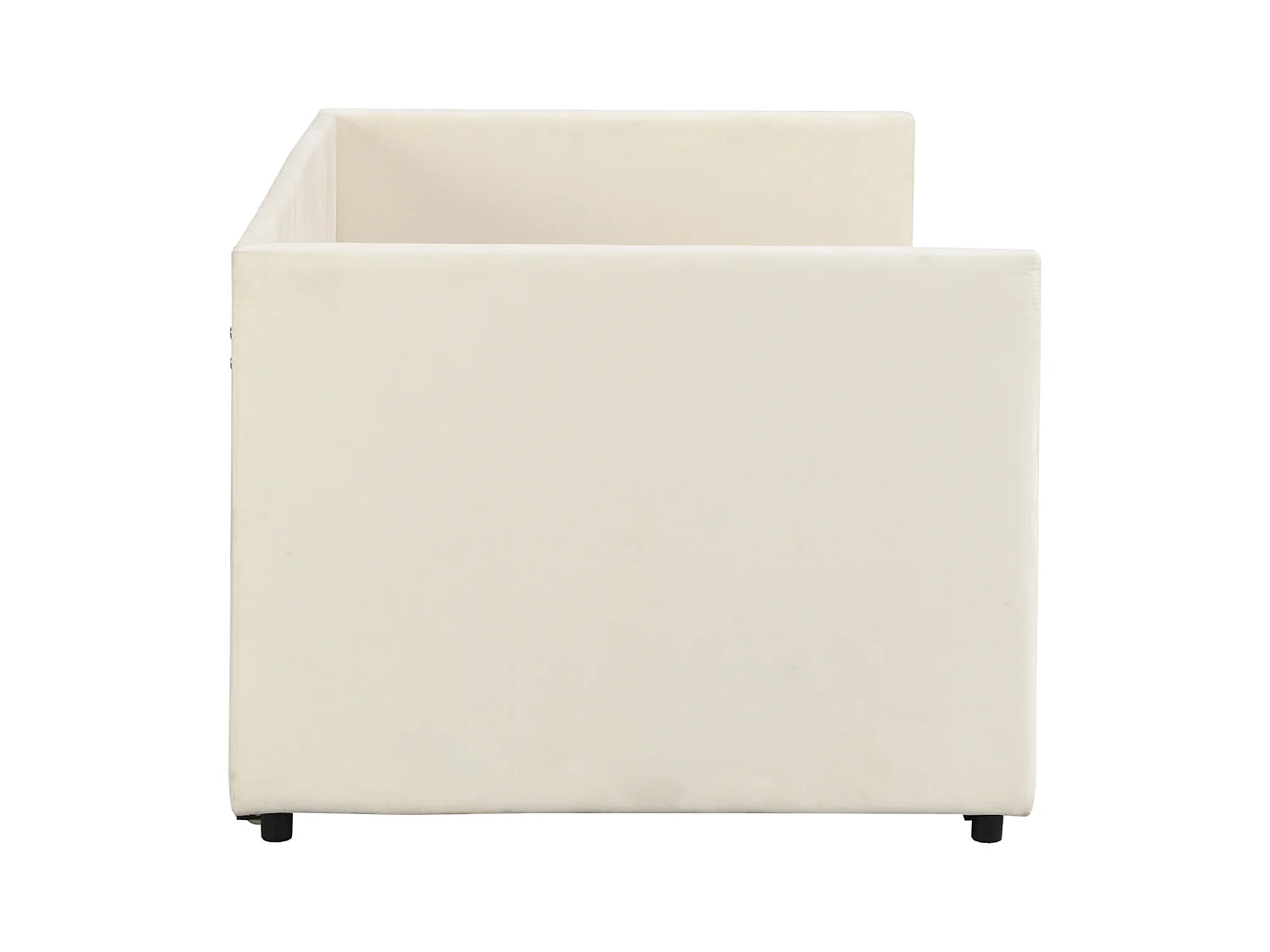 Canapé-lit 90/180 x 200 cm, lit de jour extensible avec sommier à lattes, canapé 2 places, beige