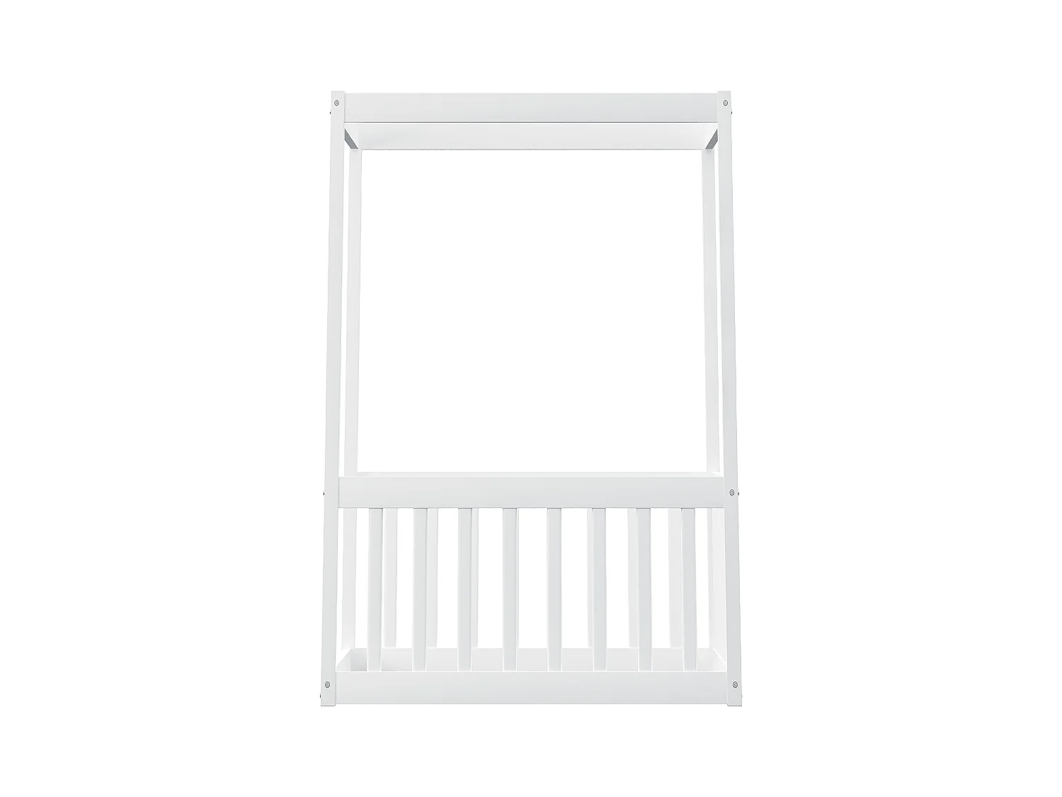 Lit à baldaquin pour enfant - 90 x 200 cm - sans sommier - cadre de lit - bois - blanc