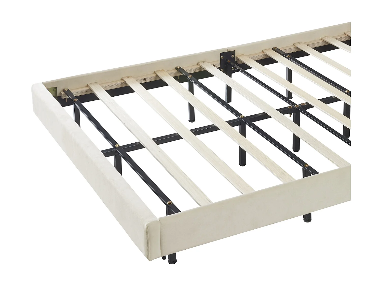 Lit  140 x 200 cm, Rembourre avec Lumires LED et Cadre Flottant, En Forme de Nuage, Velours, blanc