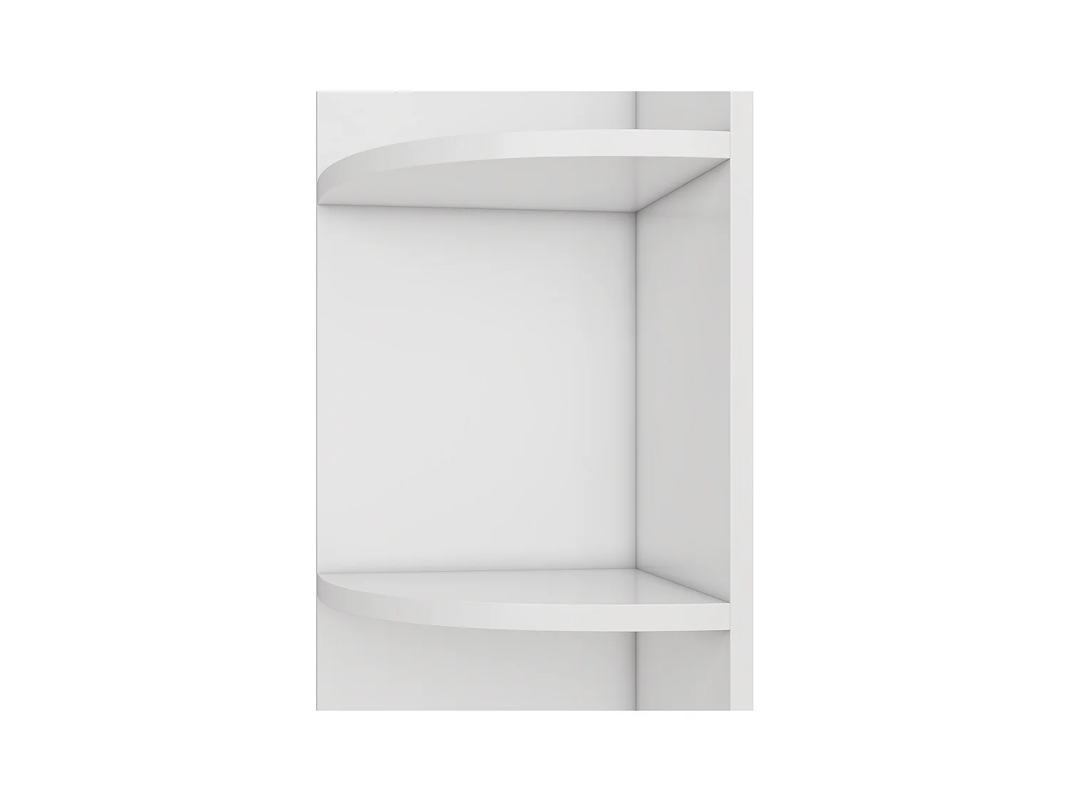 Eckbücherregal - 42 x 30 x 180 cm - fünfschichtige Aufbewahrung - einfache Form - MDF - weiß