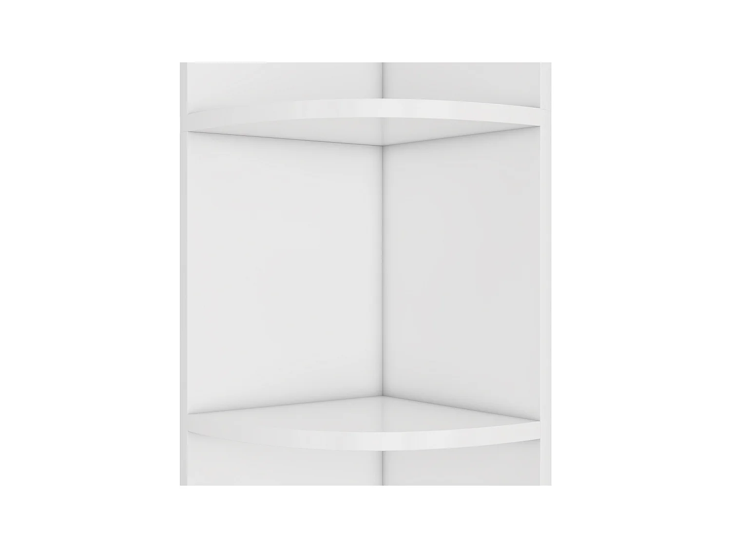 Eckbücherregal - 42 x 30 x 180 cm - fünfschichtige Aufbewahrung - einfache Form - MDF - weiß