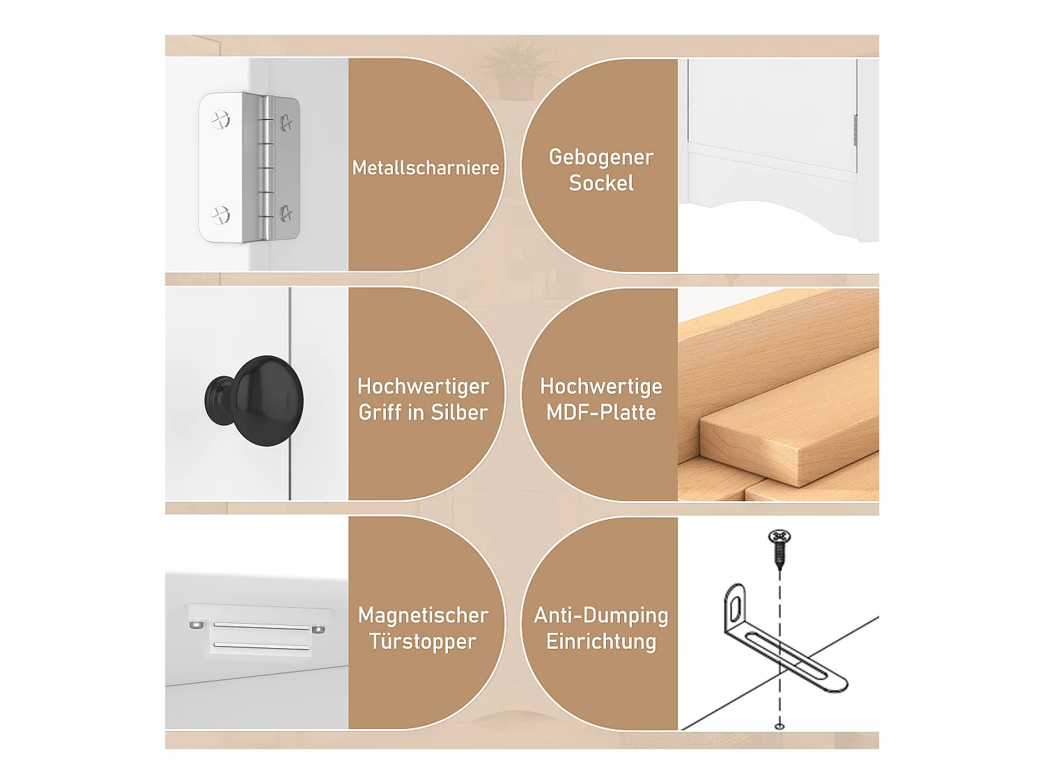 Colonne salle de bain triangulaire - 51.7 x 32 x 155.4 cm - avec 2 rangements ouverts + 2 portes d'armoire - MDF - blanc