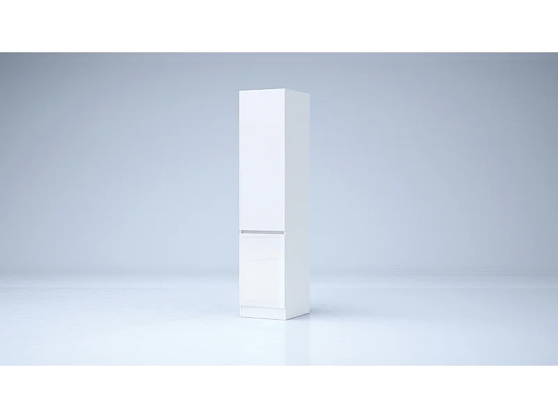 Armadio 2 ante battenti moderno 45x200x52 cm bianco lucido AG54