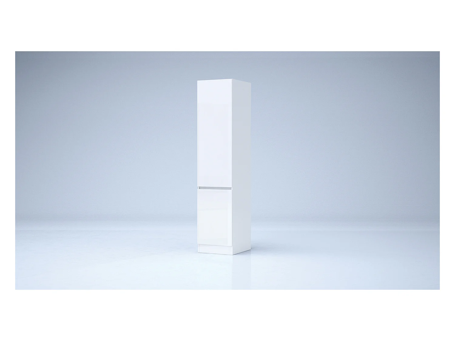 Armadio 2 ante battenti moderno 45x200x52 cm bianco lucido AG54