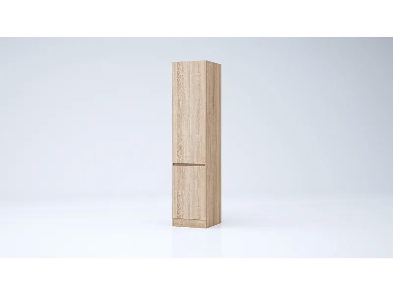 Armadio 2 ante battenti moderno 45x200x52 cm rovere chiaro AG54